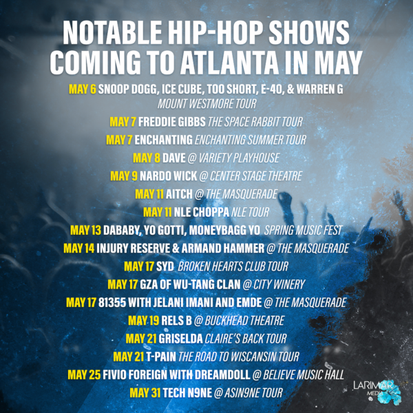 May 2022 Hip-Hop Concerts