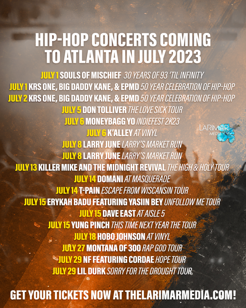 HipHop Concerts Coming To Atlanta in July 2023 Larimar Media
