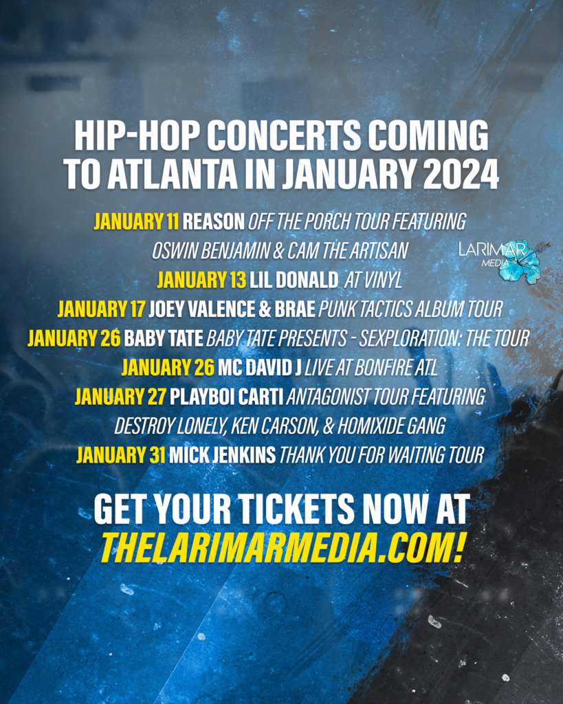 HipHop Concerts Coming to Atlanta in January 2024 Larimar Media